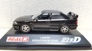 1/72 Real - X Initial D MITSUBISHI LANCER EVOLUTION III BLACK diecast car model 2