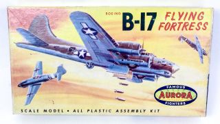 Aurora 491 - 49 B - 17 Flying Fortress Famous Fighters Box & Directions Only No Kit