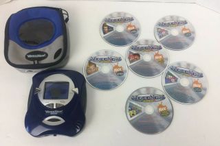 Video Now Color Portable Video Player Blue W/case,  7 Discs Great