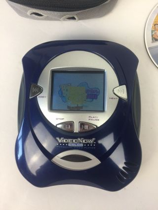 Video Now Color Portable Video Player Blue W/case,  7 Discs Great 2