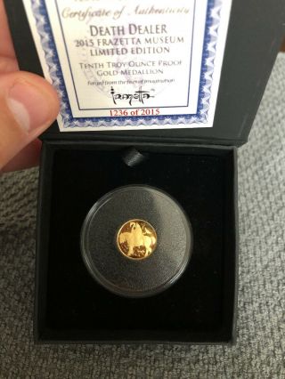1/10 Oz Gold Coin Proof Frank Frazetta Death Dealer Art Legend Few Minted