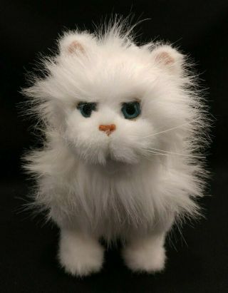 2009 Furreal Friends Plush Cat Kitty White Hasbro Great Walks Purrs Cute