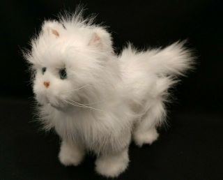 2009 FurReal Friends Plush Cat Kitty White Hasbro Great Walks Purrs Cute 3