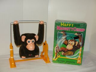 Vintage Happy Naughty Chimp In The Box