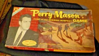 1959 Perry Mason Case Of The Missing Suspect Board Game Transogram
