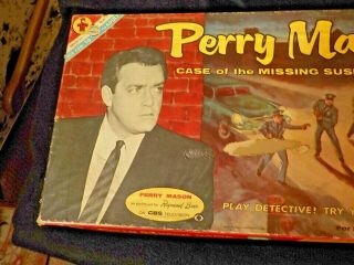 1959 Perry Mason Case of the Missing Suspect Board Game Transogram 2