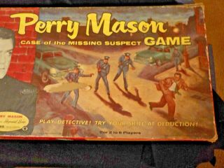 1959 Perry Mason Case of the Missing Suspect Board Game Transogram 3