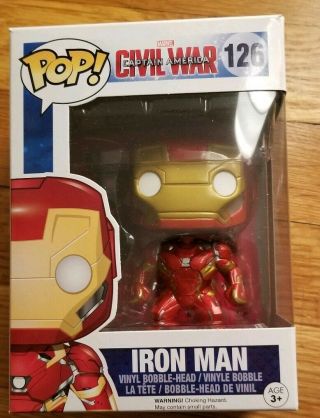 Funko Pop Marvel Captain America Civil War: Iron Man Vinyl Bobble Head 7224
