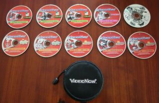 Hasbro Video Now Videonow Disc Case W/ 10 Discs No Duplicates Fast