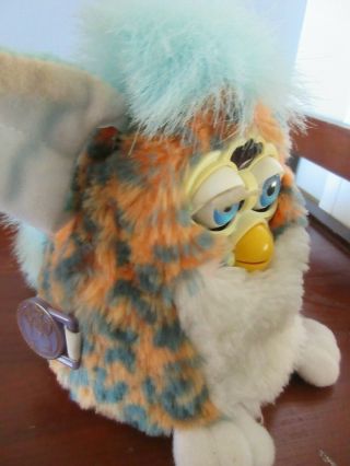Furby Babies 1999 70 - 940 Blue/Gray Spots Orange and White 1999 Blue Eyes W/Tags 3