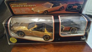 Vintage 1985 Battery Operated Remote Control Push Button Firebird Car Bright