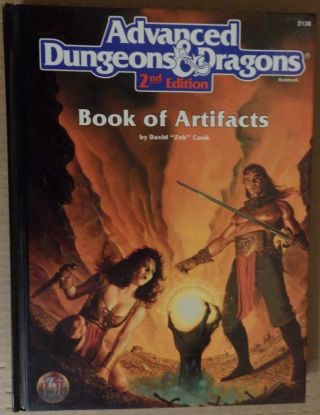 Book Of Artifacts (ad&d 2nd Edition Sourcebook 1993 Tsr 2138)