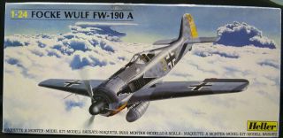 1/24 Heller Models Focke Wulf Fw - 190a German Wwii Fighter Nmib