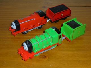 Thomas & Friends Trackmaster James & Henry Motorized Train Engines Mattel
