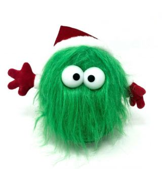 Gemmy Animated Christmas Fuzzy Green Monster Plush Hum Dance Spin Deck The Halls