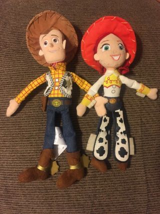 Pre - Owned Disney Toy Story Thinkway Woody & Jessie Cloth Dolls