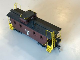 L&n Ho Factory Painted Steam Era Brass " Wood " Caboose Made By Ski For Pfm
