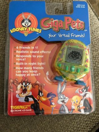 Giga Pets Virtual Friend Looney Tunes Tiger Lcd Game Warner Bros 1997