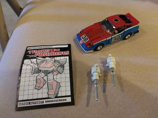 Transformers G1 Smokescreen.  Broke With Launchers And 2 Missiles And.
