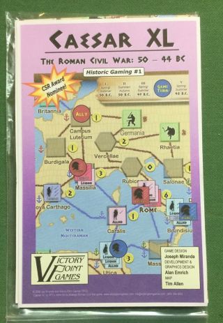Vpg Wargame Caesar Xl: The Roman Civil War 50 - 44 Bc Nm With Expansion