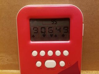 Radica Lighted Poker Red Handheld Gaming Device Good Pre Owned 2