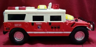 TONKA FIRE RESCUE SQUAD HUMMER TOY TRUCK with LIGHTS SIREN & WINCH 2