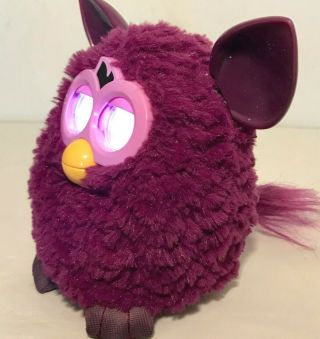 2012 FURBY Purple Hasbro Interactive Electronic Robotic Toy Pink Face Yellow 3