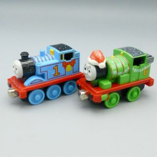 Thomas & Friends Take Along N Play Christmas Percy Santa Hat Snow Diecast Train