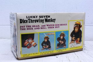 ALPS LUCKY SEVEN DICE ROLLING MONKEY BATTERY POWERED 2