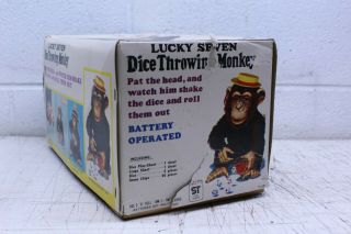 ALPS LUCKY SEVEN DICE ROLLING MONKEY BATTERY POWERED 3