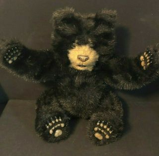 2004 Hasbro Tiger Luv Cubs Black Bear Fur Real Friend Plush Electronic 12 "