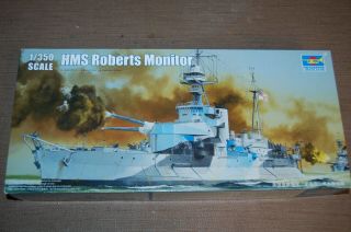 1/350 Trumpeter H.  M.  S.  Roberts Royal Navy W.  W.  Ii Monitor Barrage Ship N.  I.  O.  B.