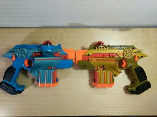 Nerf Phoenix Ltx Lazer Tag Gun Set Of 2 Blue And Gold Guns Only