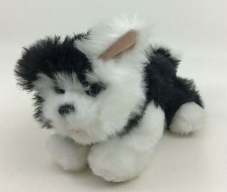 Furreal Friends Walking Barking Puppy Dog Black White 10 " Plush Toy With Battery