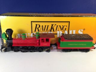 Mth Railking O Gauge Christmas 4 - 6 - 0 Steam Engine & Tender Proto 2.  0 30 - 4156 - 1e
