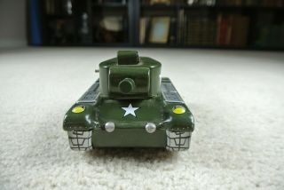 Vintage Frankonia Japan Tin Litho Thunderbolt Friction Cap Firing US Army Tank 2
