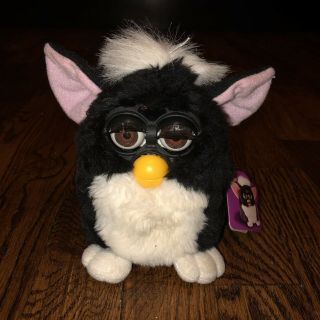 1998 Furby Tiger Electronics Black With White Belly Not