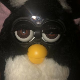1998 Furby Tiger Electronics Black With White Belly Not 2