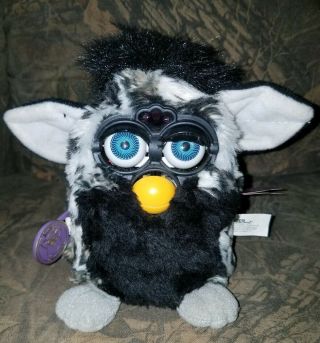 1999 Furby By Tiger Electronics,  Not,  Black & White Leopard,  5 "
