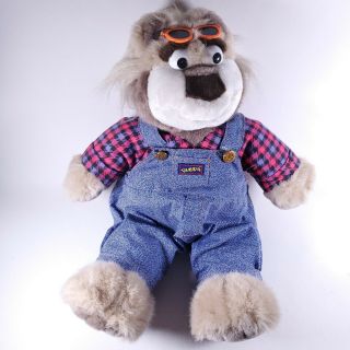 Vintage Tyco 1997 Bubba Talking Plush Stuffed Bear Redneck Overalls/plaid 15 "