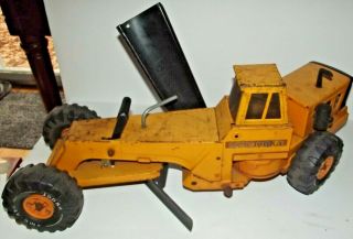 VINTAGE MIGHTY TONKA ROAD GRADER w/SIDE PLOW 54726 - All blades work 2