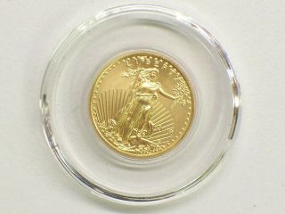 2018 - P U.  S.  Gold Eagle $5.  00 1/10 Ounce Fine Gold In Plastic Capsule