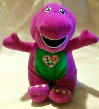 Barney I Love You Singing Purple Dinosaur Plush Animal 2013 Lyons 9 " Tall Tv
