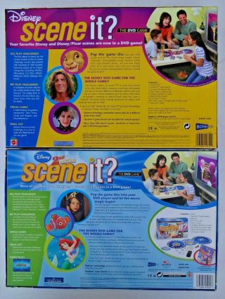 Disney Scene It 1st & 2nd Editions DVD Trivia Board Game 100 Complete 2