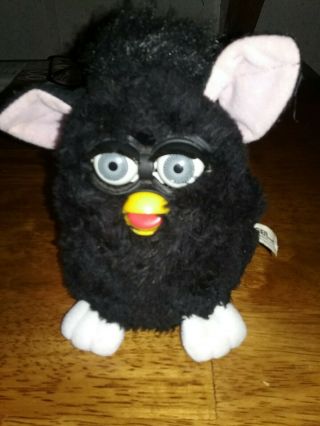 Furby 1998 Tiger Electronics Vintage Black And White Gray Eyes