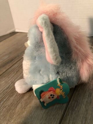 1999 Furby Babies Baby 5 Inch Blue,  White & Pink Model 70 - 940 3