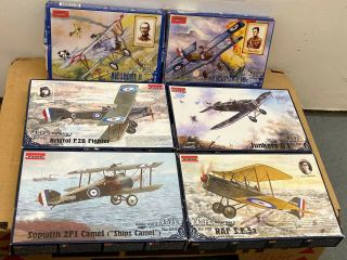 Roden & Toko 1/72 Ww1 Aircraft Kits X 6,  Contents.