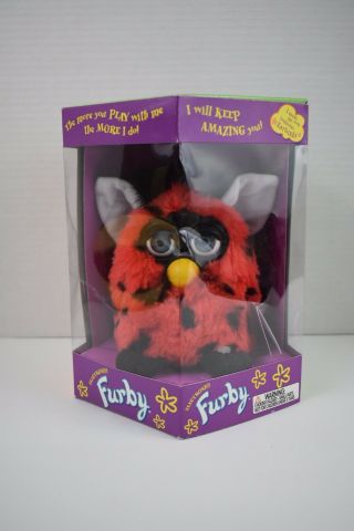 Furby Ladybug Red With Black Spots Blue Eyes 1999 Tiger Electronics