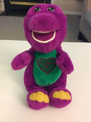 Barney Plush Singing " I Love You " Song 9 Inches