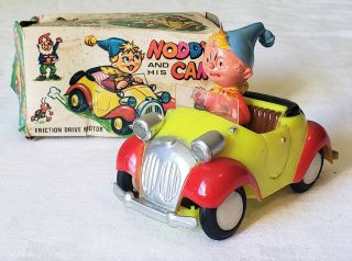 Early Marx Toys Hong Kong Friction Noddy And His Car (angry Version) 60 